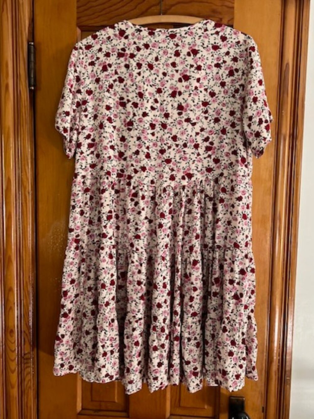 Dokotoo Summer Casual Boho Floral V Neck Short Sleeve Sundress Women's Large - Picture 6 of 13